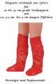 Puppen Strümpfe lange Spitzenstrümpfe rot für 30 - 35 cm Puppen, Nr. 54