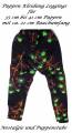 Puppen Leggings Leggins Hose Kleidung schwarz grün gemustert für 40 cm Puppen, Nr. 99