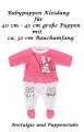 Puppen Kleidung für 40 bis 45 cm Babypuppen Overall rosa weiß Häschendekor, Nr. 312