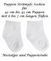 Puppen Kleidung Strümpfe Socken Söckchen weiß für 42 bis 45 cm Puppen, Nr. 069