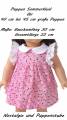 Puppenkleid Sommerkleid rosa mit Bl&uuml;mchendekor f&uuml;r 40 bis 45 cm Puppen, Nr. 1970