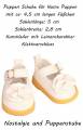 Puppen Schuhe weiß mit Schleife 5 cm lang für Puppen von 30 bis 33 cm, Nr .2310