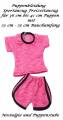 Puppen Kleidung pink Sommeranzug Sportanzug für 36 bis 41 cm Puppen, Nr. 293