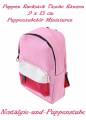Puppenzubeh&ouml;r Puppenrucksack Puppen Schultasche Ranzen rosa 9x13 cm 8827