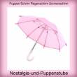 Puppen Regenschirm Sonnenschirm Stockschirm Schirm rosa, Nr. 7980