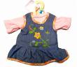Heless Puppenkleidung f&uuml;r 35 cm bis 45 cm Puppen Jeans Tr&auml;gerkleid mit T-Shirt, Nr. 74