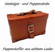 Puppen Zubeh&ouml;r Puppen Koffer echtes Leder braun 10 x 5,5 cm, Nr. 111