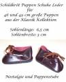 Schildkröt Puppenschuhe Leder Schnürschuhe braun für ca. 6,5 cm Füßchen, Nr. 49179