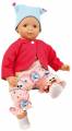 Babypuppe Schildkröt Puppe 37 cm braune Augen Schlenkerle graue Kleidung, 6837969
