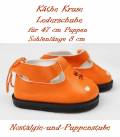 Puppen Kleidung Puppenschuhe Lederschuhe orange 47 cm Puppen Käthe Kruse 16275