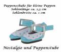 Puppen Schuhe Slipper Ballerinas blau 2,5 cm lang, Nr. 257e 