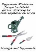 Puppenhaus Miniaturen Garten Werkzeug Gie&szlig;kanne Schere Kelle, Nr. 169