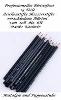 Bleistiftset 14 Teile Zeichenstifte Skizzierstifte verschiedene Härten, Nr. 296