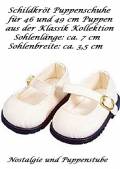 Schildkröt Velour Puppen Schuhe beige für 49 cm Puppen mit 8 cm Füßchen, Nr. 49178