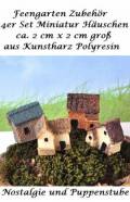 Zubeh&ouml;r Feengarten Elfengarten Minigarten Miniatur H&auml;uschen Waldh&uuml;tten 4er Set, Nr. 378 