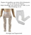 Puppen Strumpfhose Spitze mit Herzchenmuster für 40 - 45 cm Puppen, Nr. 157 