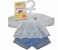Schwenk Puppen Kleidung kurze Jeanshose mit Spitzenbluse für 30 - 34 cm Puppen, Nr. 81932