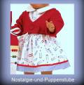 Puppen Kleid mit Strickjacke und Schult&uuml;te f&uuml;r 41 cm Puppen Schildkr&ouml;t, Nr. 41682