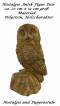 Nostalgie Antik Deko Figur Eule 22 x 14 cm Polystein Holzcharakter, Nr. 650
