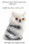 Miniatur Eule Schneeeule Fellimitat Deko Artikel 6 x 5 cm, 170b 