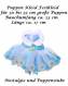 Puppen Kleid Festkleid blau mit Stickerei fr kleine Puppen von 30 - 33 cm, Nr.  320