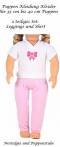 Puppen Kleidung 2 teiliges Set rosa Leggings mit T-Shirt, Nr.379