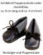 Puppenkleidung Puppen Leder Schuhe 8 cm lang dunkelblaue Schnrschuhe Schildkrt 58198