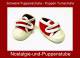 Schwenk Puppenschuhe, Turnschuhe rot, ca. 6 cm lang fr Puppen von 42 - 45 cm