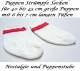 Puppen Str�mpfe Socken wei� mit rotem  Rand f�r 42 bis 45 cm Puppen, Nr. 171