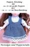 Puppenkleid Jeanskleid mit Bluse f�r kleine 16 cm Puppen, Nr. 66