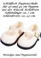 Schildkr�t Velour Puppen Schuhe beige f�r 49 cm Puppen mit 8 cm F��chen, Nr. 49178