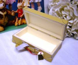 Puppen Zubehr Koffer Lederkoffer Tasche naturfarben, Nr.6306 - Bild vergrern 