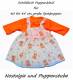 Schildkr�t Puppen Kleid mit Fuchsmotiv f�r 40 bis 45 cm gro�e Spielpuppen, sk 68
