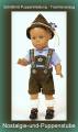 Puppen Kleidung Trachtenanzug mit Lederhose Lederhut für 34 cm Puppen Schildkröt 34342