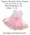 Puppen Kleid rosa Festkleid mit Stickerei für kleine Puppen von 28 - 33 cm, 2202