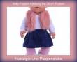 Puppen T-Shirt Minirock Hose Weste Kleidung Set für 30 cm Puppen Nr. 2206