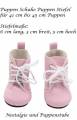 Puppen Schuhe Stiefel Schnürstiefel rosa 6 cm lang, Nr. 218