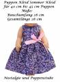 Puppen Kleidung Sommer Kleid lila Blumenmuster für 40 bis 45 cm Puppen, Nr. 229