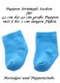 Puppen Kleidung Strümpfe Socken Söckchen blau für 42 bis 46 cm Puppen, Nr. 77