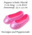 Puppen Schuhe Steckschuhe Plastikschuhe 6 cm lang für Puppen von 42 - 45 cm, Nr. 1353
