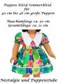 Puppen Kleidung Sommerkleid grün gemustert mit weißem Kragen, Nr. 1889
