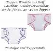 Baby Puppe Stoff Windeln Babypuppen Windeln für 40 - 45 cm Puppen 2er Set, Nr. 952