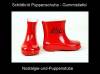 Puppen Schuhe Stiefel Gummistiefel ca 12 cm Sohle Schildkr&ouml;t 63176