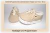 Schildkr&ouml;t  Puppenschuhe beige Leinenschuhe Sohlenl&auml;nge ca. 13 cm , Nr. 80196