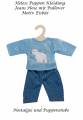Puppen Kleidung Jeans mit Pullover blau Eisbär Applikation für 36 - 45 cm Puppen Heless 2934