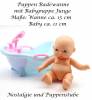 Badewanne 15 cm mit Puppe 12 cm Puppenzubeh&ouml;r Puppenspiel blau 1747 