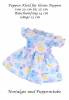 Puppen Kleidung Kleid Sommerkleid hellblau geblümt für 25cm Puppen 1749