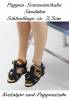 Puppen Schuhe Sommerschuhe Sandalen schwarz 2,5 cm lang 2446