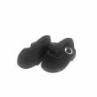 Schildkröt Velour Puppen Schuhe schwarz für 56 cm Puppen mit 8 cm Füßchen, Nr. 56178