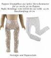 Puppen Strumpfhose Spitze mit Herzchenmuster für 40 - 45 cm Puppen, Nr. 157
